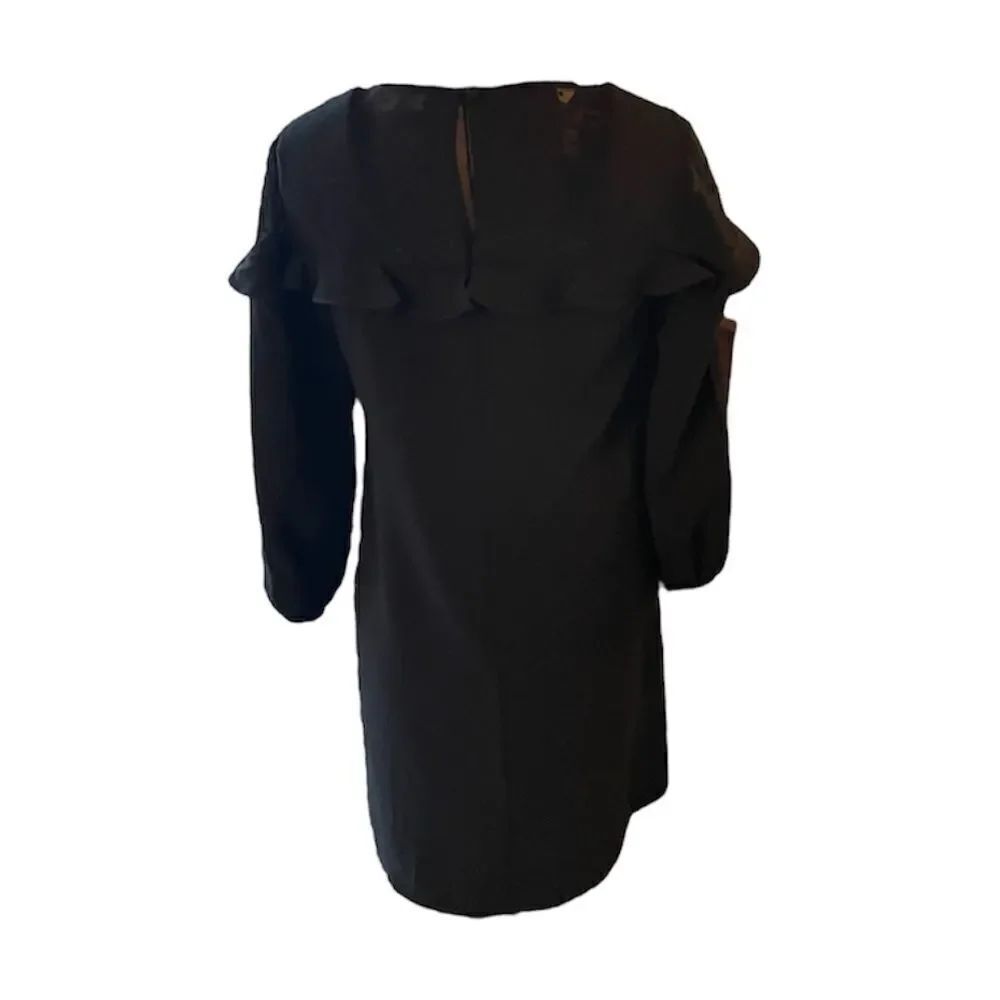 LOFT | Black Long Sleeve Shift Dress - Picture 6 of 9